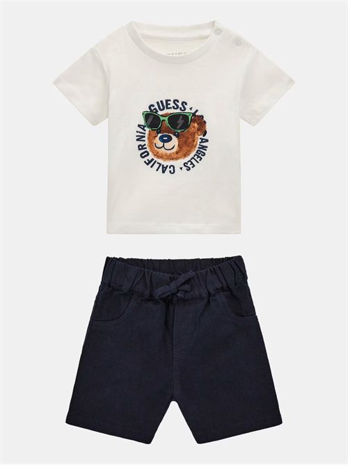 t-shirt and shorts boy white GUESS | I5GG09K5M20/G011